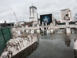 Central Christchurch 2014 showing both devastation and the artwork which serves to lift the spirits of residents (Source: Jolie Wills)